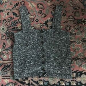 Madewell sweater-like tank top with buttons
